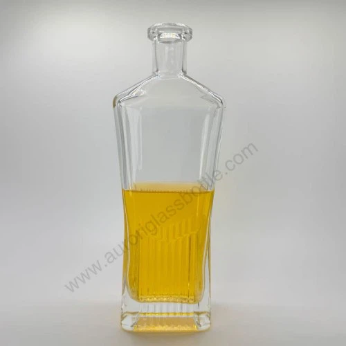 White Glass Whiskey Bottle